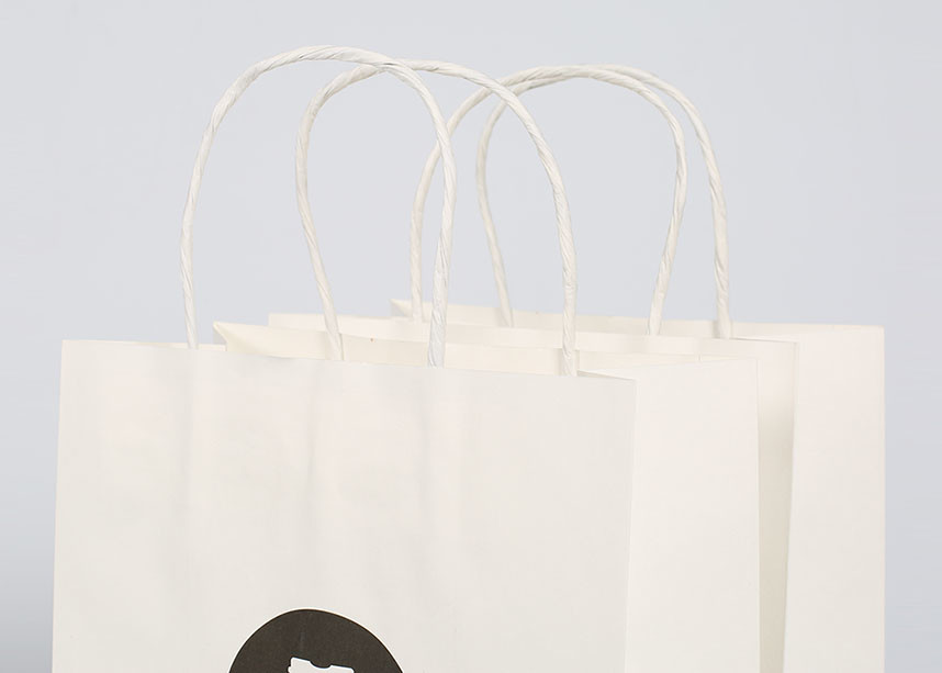 Large Paper White Packing Bags , Printed Gift Bags For Gift Garment Packing