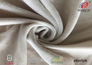 China Short Piles Lycra Spandex Velvet Fabric , Elastic Brushed Tricot Fabric factory