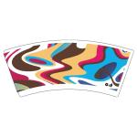 Printed PE Coated Paper Cup Fan 10gsm 12oz Biodegradable