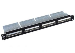 China 19&quot; 24 Port Rack Mount Patch Panel Cat6 110-IDC UTP Unshielded For Cabling factory