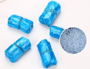 China Custom Blue Disposable Waterproof Shoe Covers Low Density Lint - Free factory
