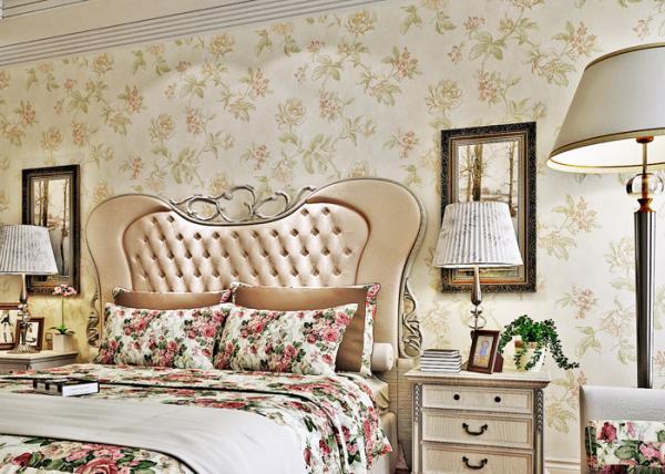 0.53*10M Designer Natural Floral Non Woven Wallpaper Fabric Wall Covering