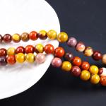 8mm Natural Egg Yolk Stone Gemstone Beads Healing Crystal Stone Beads For