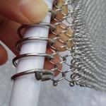 0.5-2mm Thickness Bronze Metal Coil Drapery For Round Window Treatment Curtain