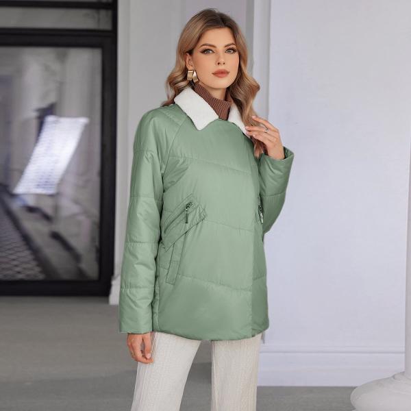 Europe Winter Padded Coat For Mid Aged Women Polyester Fabric Type Regular
