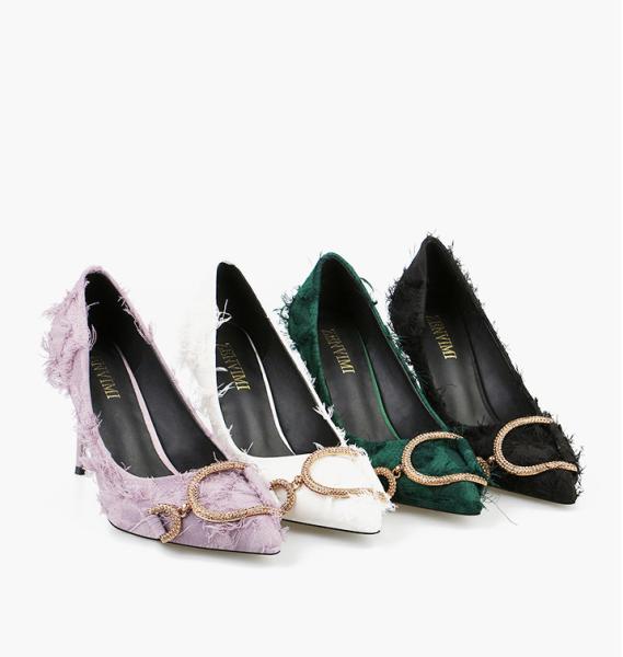 ZM029 96289-3 New Style Single Shoes Women'S Pointed Shallow Mouth Stiletto High
