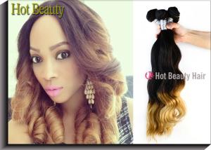 China Custom Colored Human Hair Extensions Body Wave Style Tangle Free factory