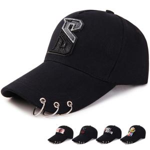 China High Quality New Fashion Casual Hip-hop rivets Sport Cap Custom Unisex Ponytail trucker hat color:dark blue size:adult factory