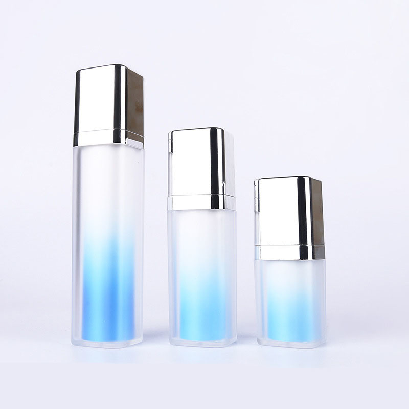 China 15g gradual change RoHS blue serum airless vacuum pump bottle factory
