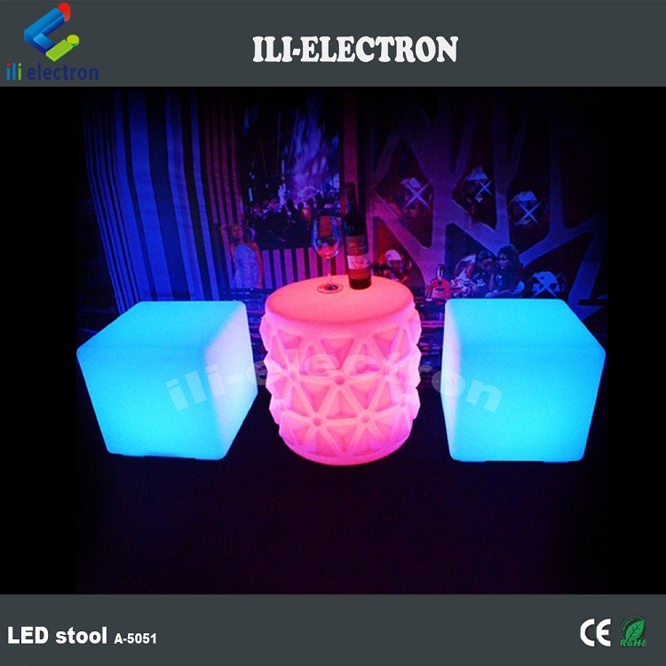 Funny Plastic LED Glow Furniture , LED Light Up Chairs For Kindergarten