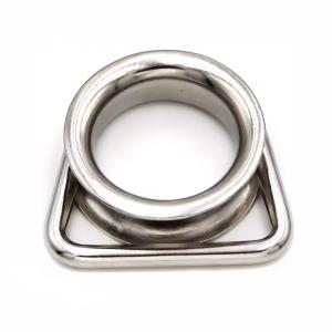 China SS304 316 Stainless Steel Round Thimble Sun Shade Sails Corner Link Hardware D Ring Thimble factory