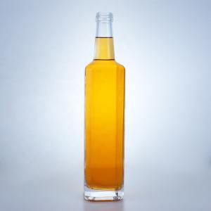 China 500ml 750ml Square Whiskey Vodka Bottles for Screw Top Tequila Glass Liquor Bottles factory
