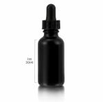 Cosmetic 30ml Eye Black Glass Bottle With Dropper Non Spill