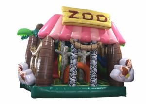 China Monkey Zoo Inflatable Fun City , PVC Inflatable Animals Durable Inflatable Zoo Amusement Park factory