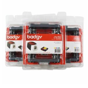 China Badgy100/200 Card Printer Evolis CBGR0100C YMCKO Ribbon for Professional and Printing factory