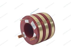 China 100A High Current Copper Graphite Carbon Brush Slip Ring with High Speed 3000Rpm factory