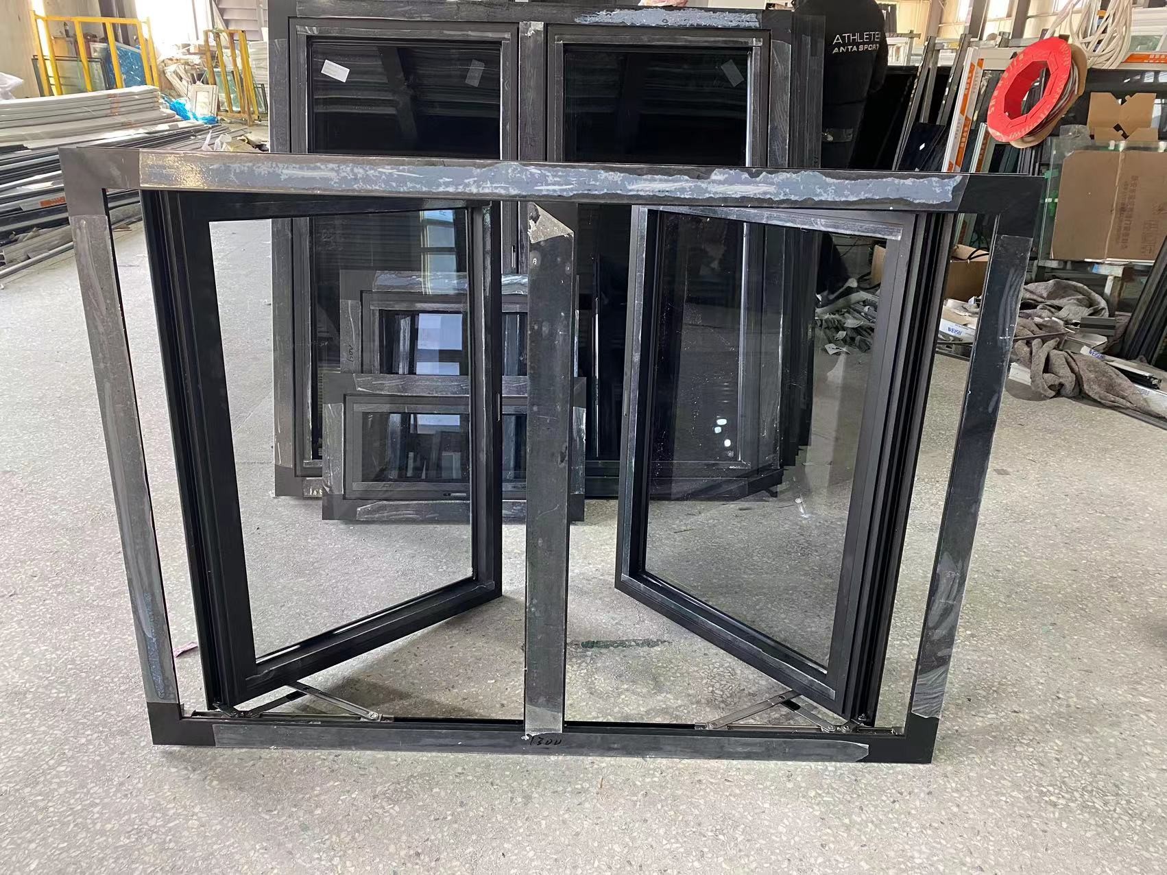 Custom Aluminum Frame Single Double Tempered Glass Casement Window