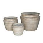Modern Ceramic Large Cement Pots Cement Flower Pots with Drainage and UV