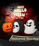 Noctilucent Skeleton Halloween Door Stopper Wedge Non Phthalate PVC Material