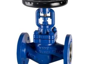 China Din 3202-F1 Industrial Control Valves Cast Iron Flanged Globe Valve Bellow Seal factory