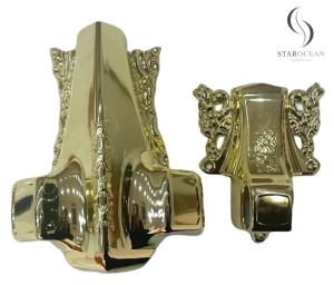 China Light Gold Color PP Casket Fitting Coffin Corner Die Catings By Mould 3# LG factory