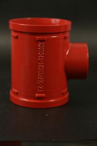 China High Temperature Grooved Tee Fittings 200 Degree End Pressure Rating 362 PSI Casting factory