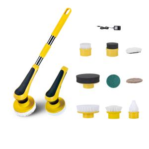 China 300rpm Electric Spin Scrubber Adjustable Extension Handle Cleaning Tools factory