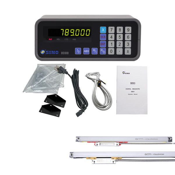 SINO SDS3-1 Single Axis Digital Display System Kits Glass Linear Encoder Scale