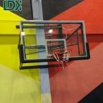 Wall Mounted Adjustable Height Tempered Glass Basketball Hoop For Schools