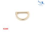 High Polished Canvas Belt D Ring , 20mm Inner Size Metal D Rings For Handbags