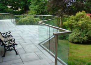 China 8mm Clear Balustrade Glass Staircase Railing , Sound Insulation factory