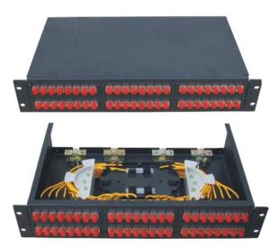 China 480 * 250 * 1U GPZ / RM - SC12 Rack-Mounted Fiber Optic Patch Panel factory
