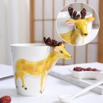 Customized Cute Ceramic Coffee Mugs 3d Animal Pattern For Gift