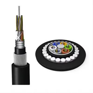 China 48 core GYTA33 Steel Wire direct burial Armored underwater submarine fiber optic cable factory