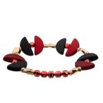 Genuine Leather Hand Craft Multilayer Bracelet Customizable Black Color