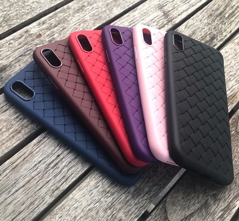 Soft Tpu Iphone 11 Phone Case X Weave Pattern Cover For Apple Mobile Phone