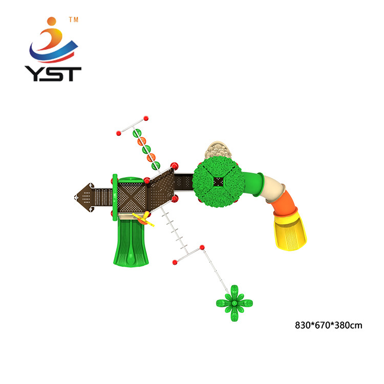 Children Aluminum Alloy Post Outdoor Plastic Slide Kindergarten Equipment