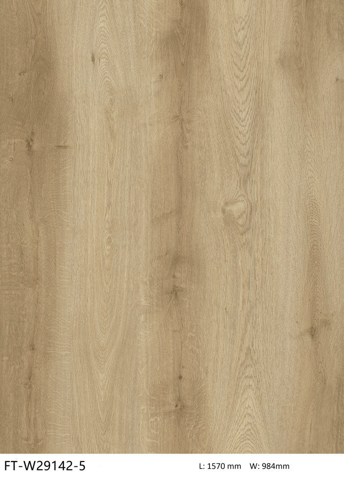 GKBM FT-W29142-5 Eco-friendly Antibacterial Fireproof Unilin Click Light Brown Jump Color Oak Wood Grain SPC Flooring