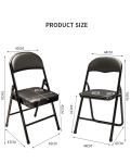 0.5cm Cushion Waterproof Fabric Outdoor Folding Garden Chairs 3.8KG