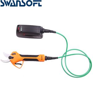 China Swansoft 800g 3.5CM Electric Pruning Shears Garden Scissors Secateurs with 43.2V 4.8Ah Battery factory