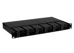 1U 19inch 12 Slots Mini Fiber Optic Media Converter Rack With Dual Power AC 220V
