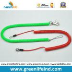 Safety Belt Long Rentention Coil Lanyard Rope W/Metal Hook