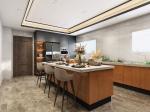 Luxurious Elegant Modern Stainless Steel Kitchen Cupboards Chinese Dark Wood