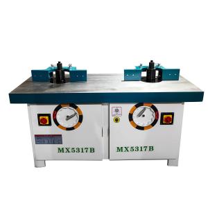 China 35mm Spindle Dia MX5317 Woodworking Vertical Double Spindle Shaper Machine for Wood Door factory