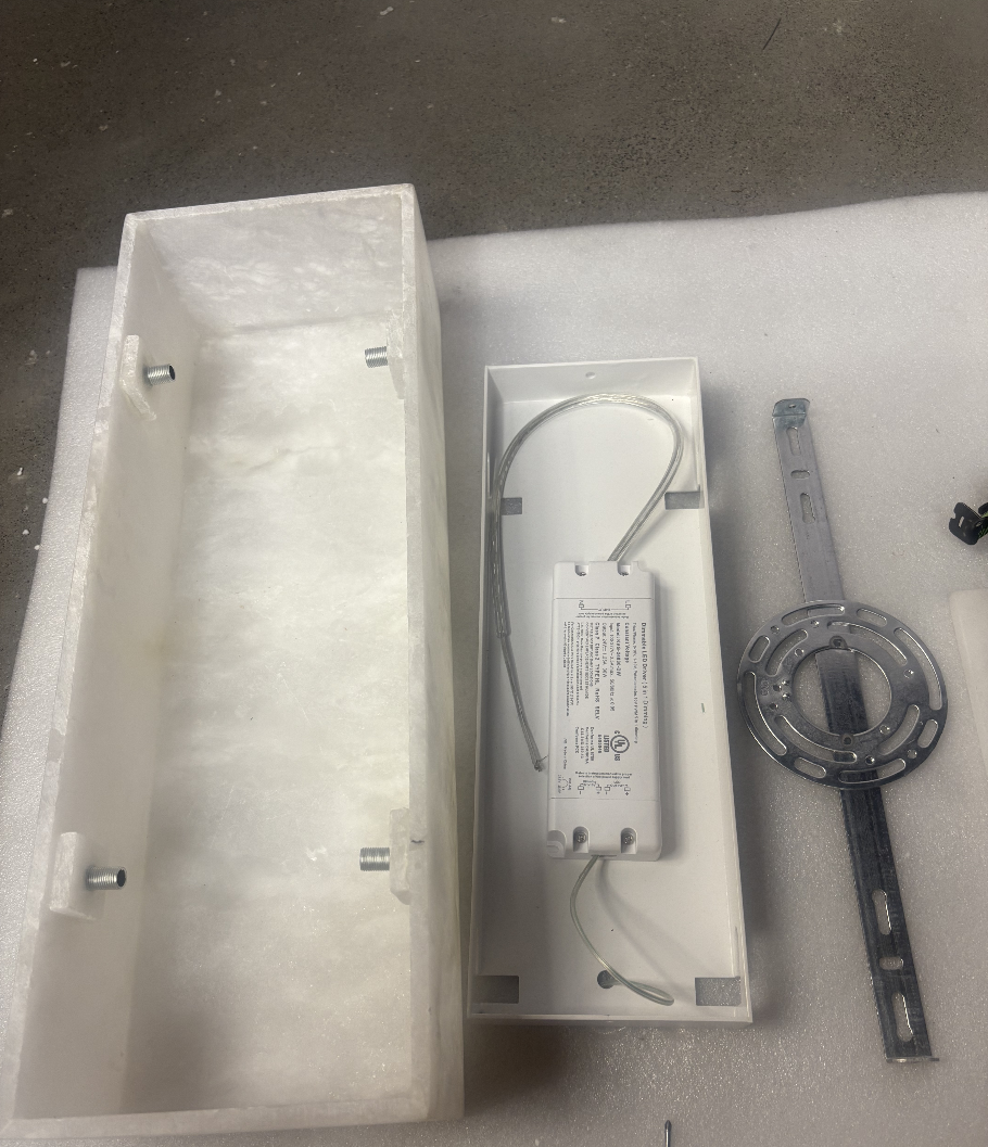 100V - 277V Alabaster Light Sconce 10W Marble Wall Lamp Customized