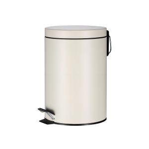 China Rolling Cover Type Foot Pedal Bin Stainless Steel Trash Can for 3L/5L/8L/12L/20L/30L SS Round Bin factory