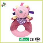 Vivid Animal Baby Plush Rattle Hand Grab shake With Sound ISO9001 certificate