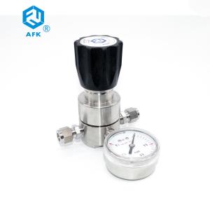 China AFK R52 Single Gauge Pressure Regulator 250psi Stainless Steel PTFE factory