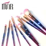 Copper Ferrule Plating Rainbow Professional Makeup Brush Set Environment