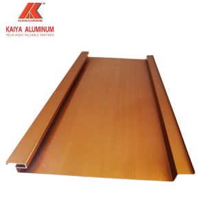 Anodized Gold Aluminum Window Extrusion Profiles 6063 6061